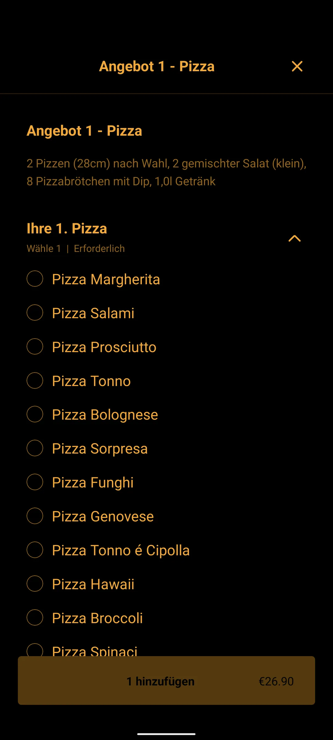 Pizzeria Loscanini Münster | Indus Appstore | Screenshot