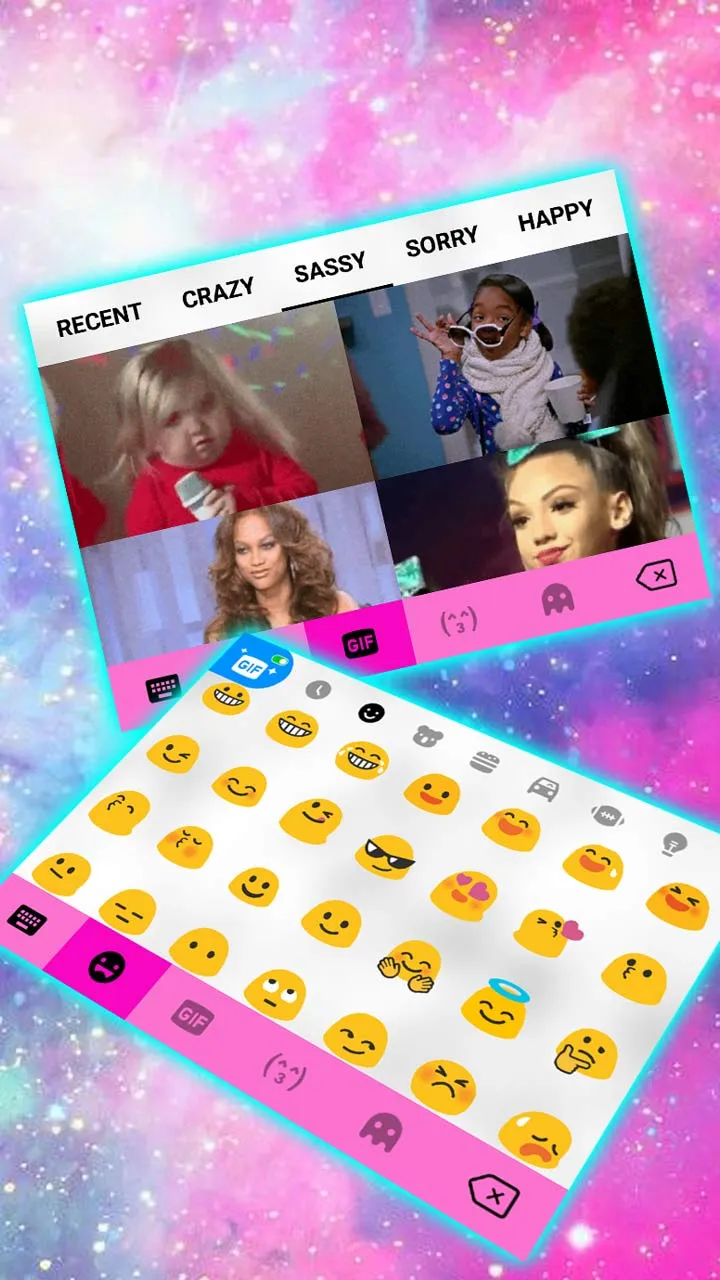 Galaxy Sparkle Keyboard Theme | Indus Appstore | Screenshot