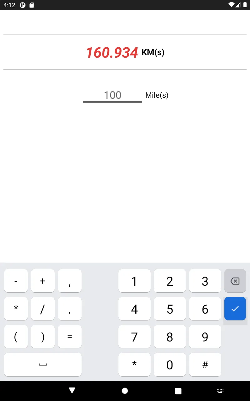 Mile KiloMeter Calc | Indus Appstore | Screenshot