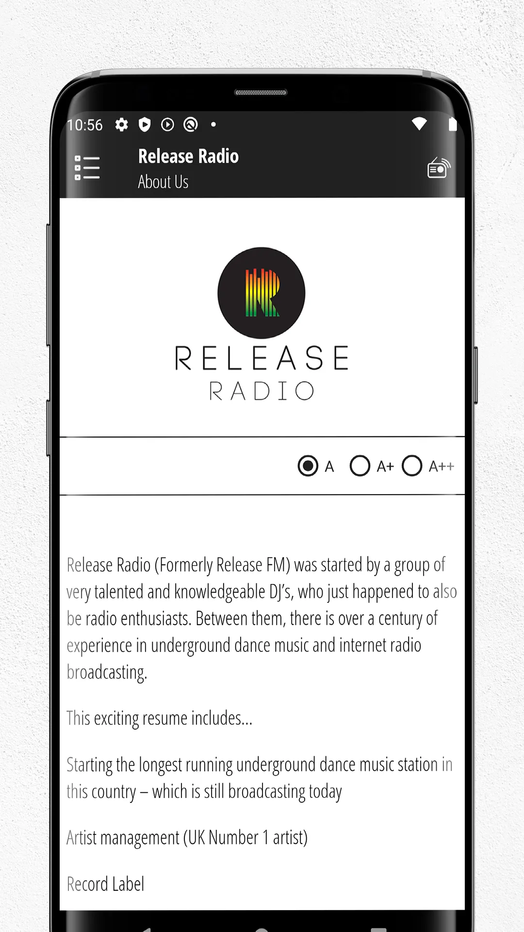 Release Radio | Indus Appstore | Screenshot