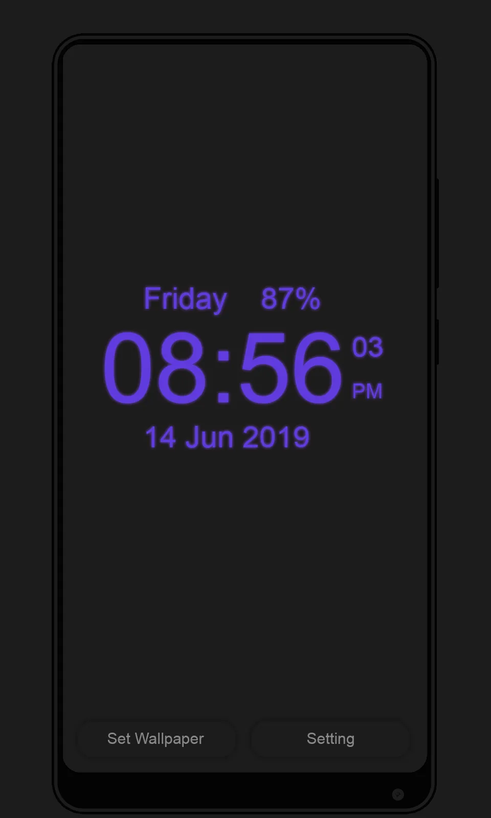 Digital Clock Live Wallpaper | Indus Appstore | Screenshot