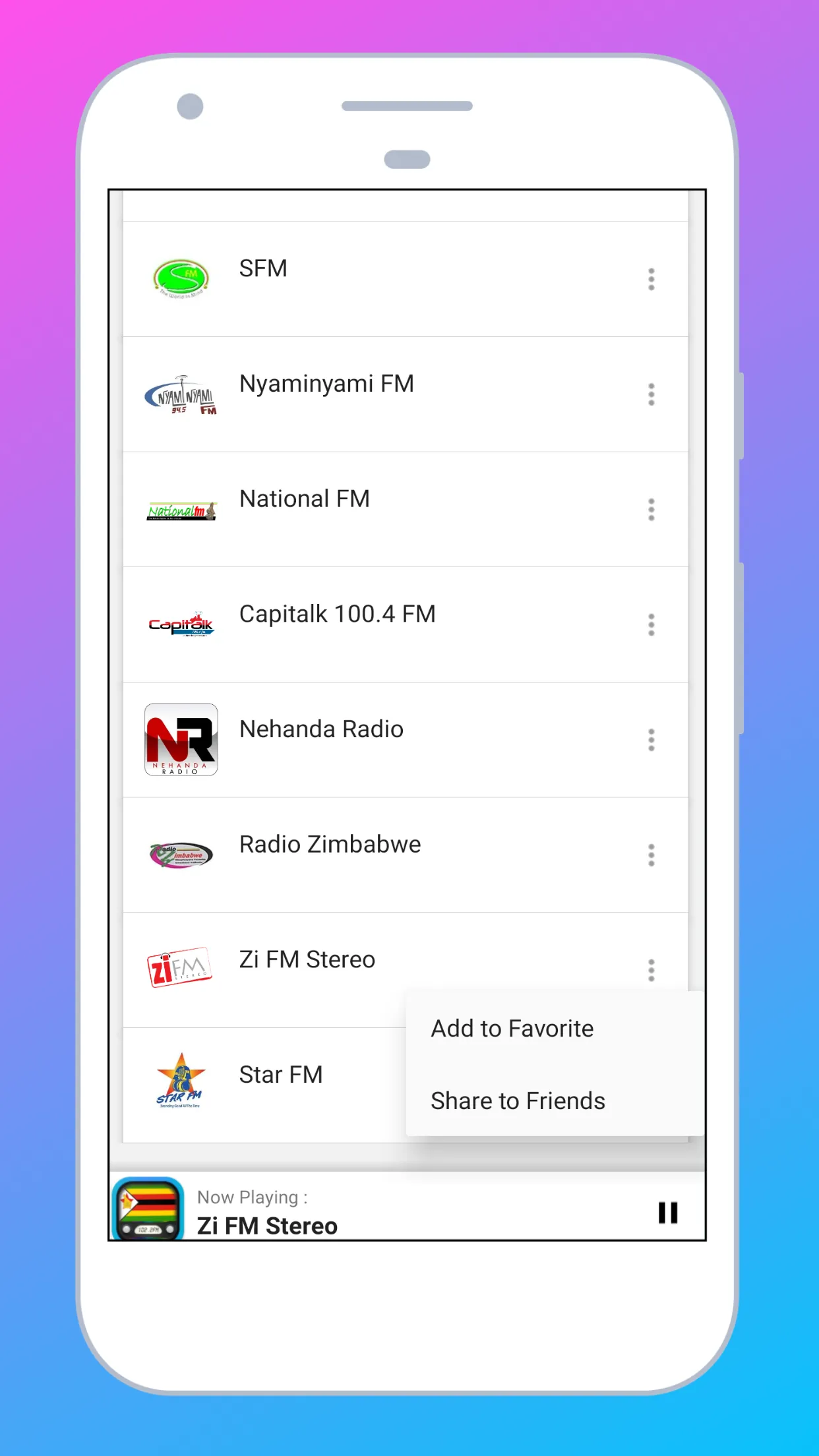 Radio Zimbabwe + Radio Online | Indus Appstore | Screenshot