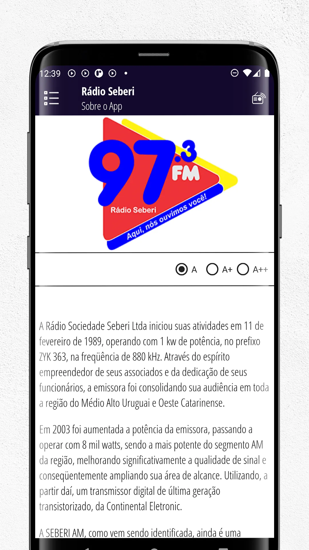 Rádio Seberi | Indus Appstore | Screenshot