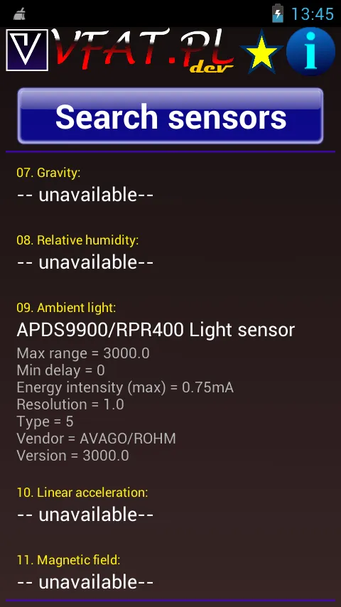 Mobile Sensor Seeker | Indus Appstore | Screenshot