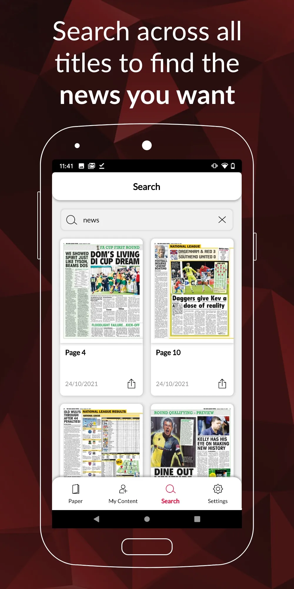 The Non-League Paper | Indus Appstore | Screenshot