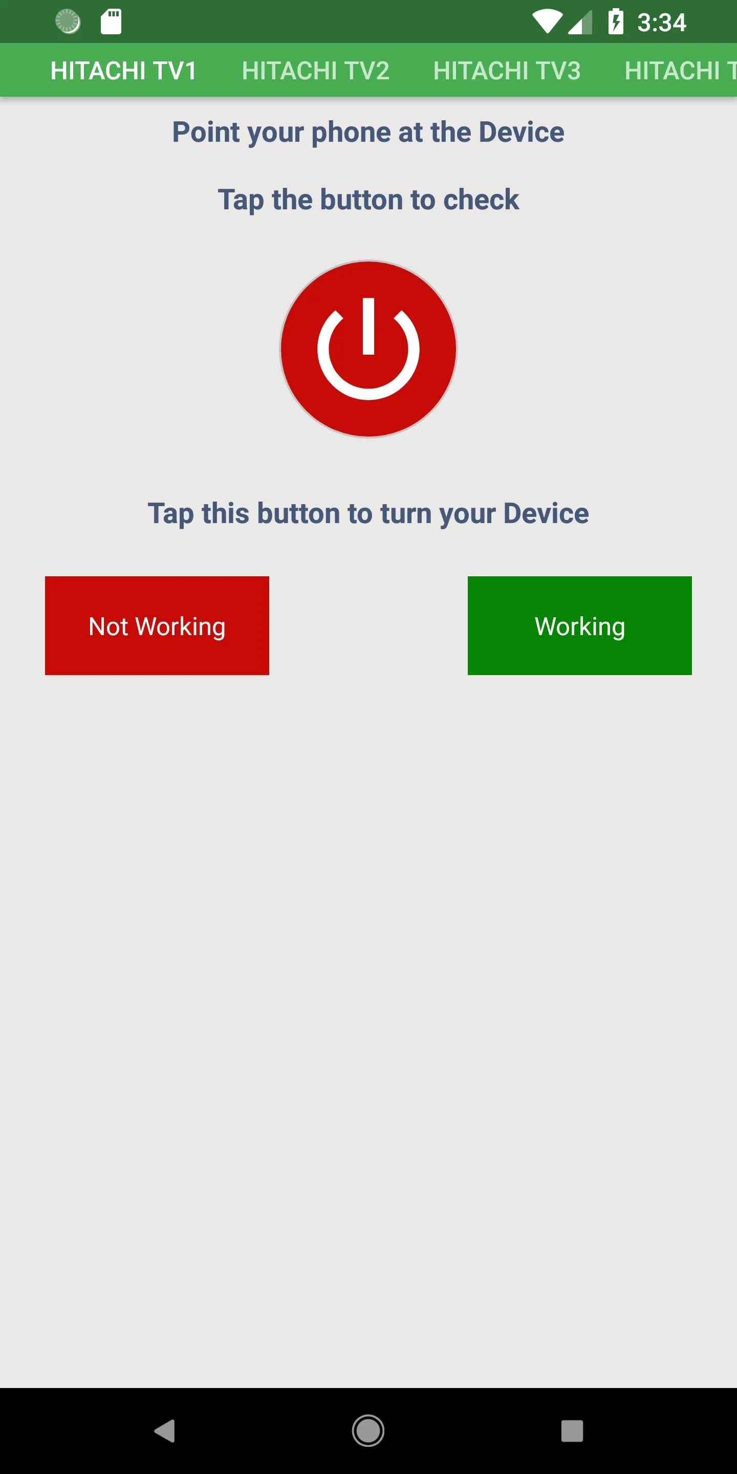 Hitachi Remote Control | Indus Appstore | Screenshot