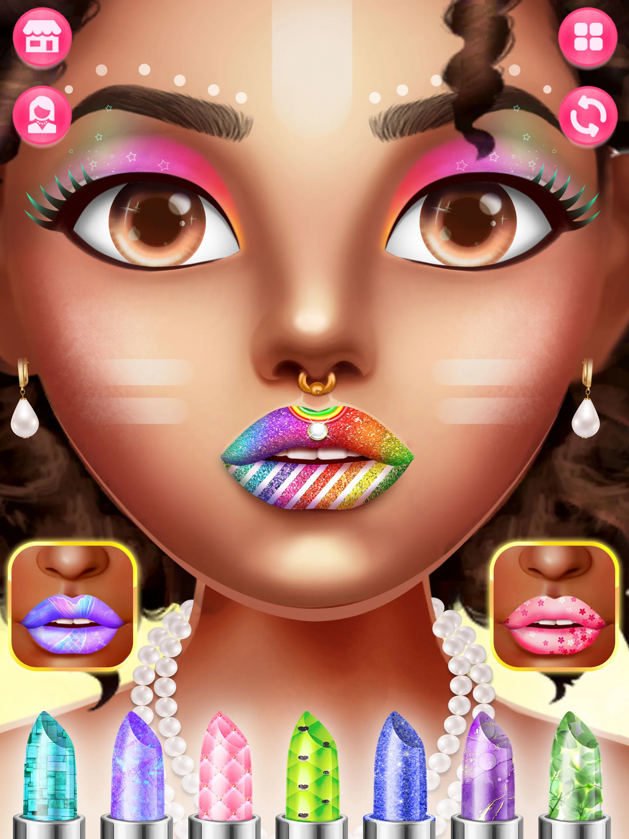 Lip Art DIY Makeover Games | Indus Appstore | Screenshot