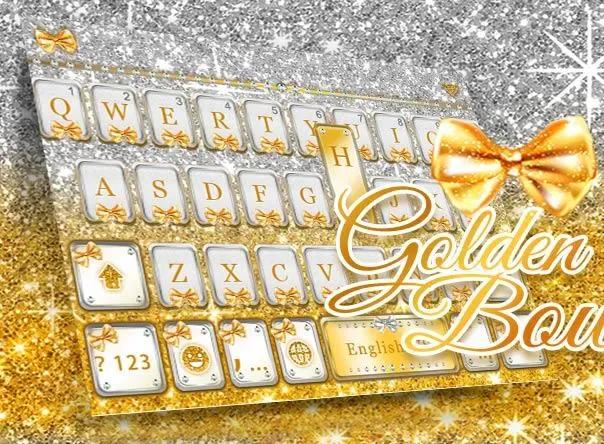 Golden Bow Keyboard Theme | Indus Appstore | Screenshot