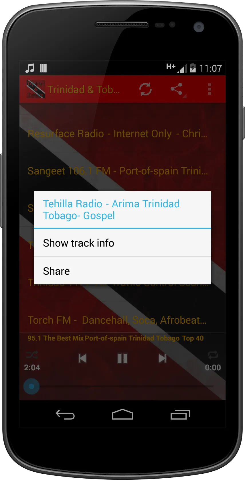 Trinidad & Tobago MUSIC Radio | Indus Appstore | Screenshot