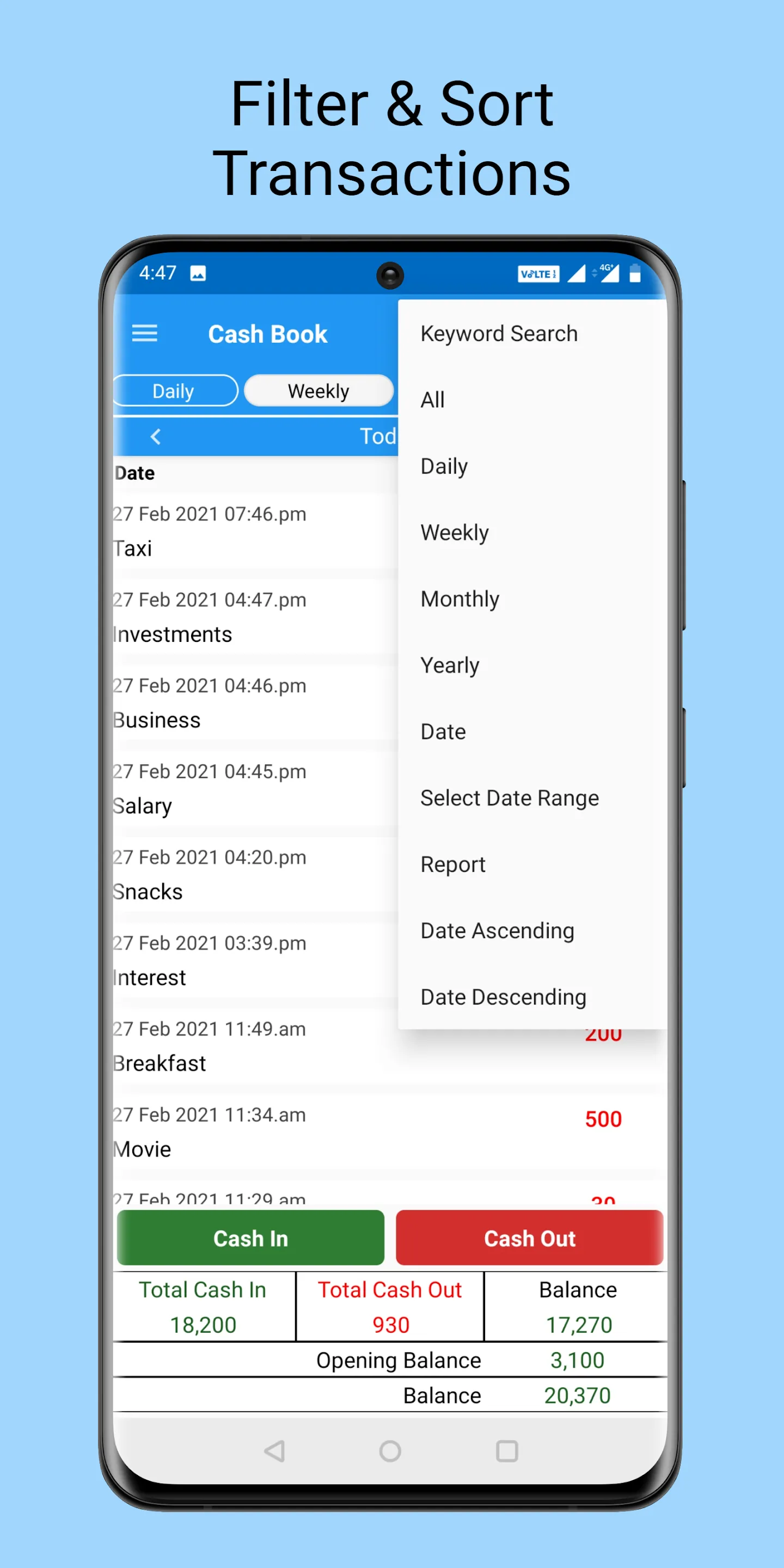 Cash Book- expense manager | Indus Appstore | Screenshot