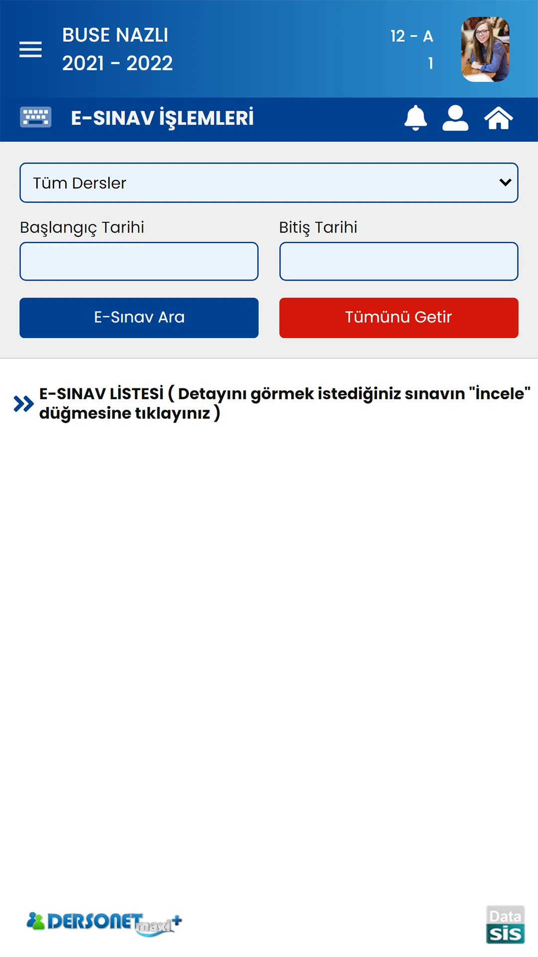 Dersonet Öğrenci Modülü | Indus Appstore | Screenshot