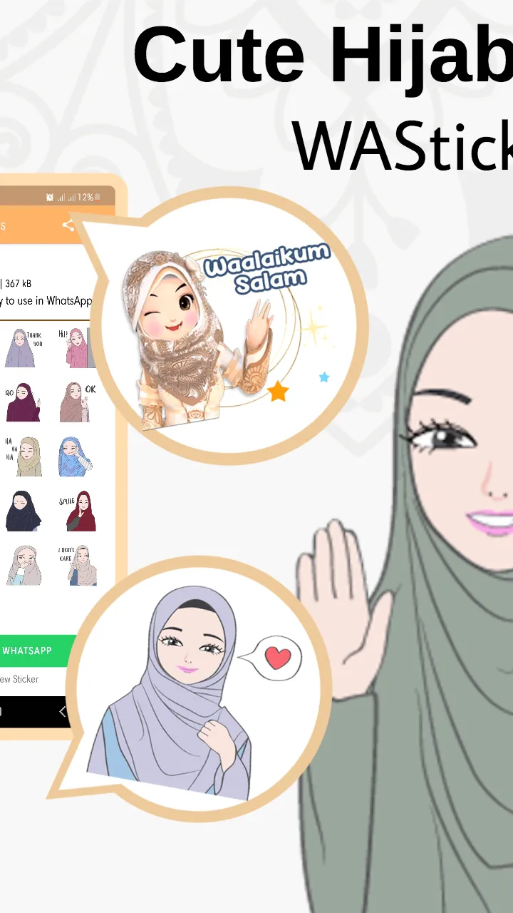 Hijab Sticker for Whatsapp | Indus Appstore | Screenshot