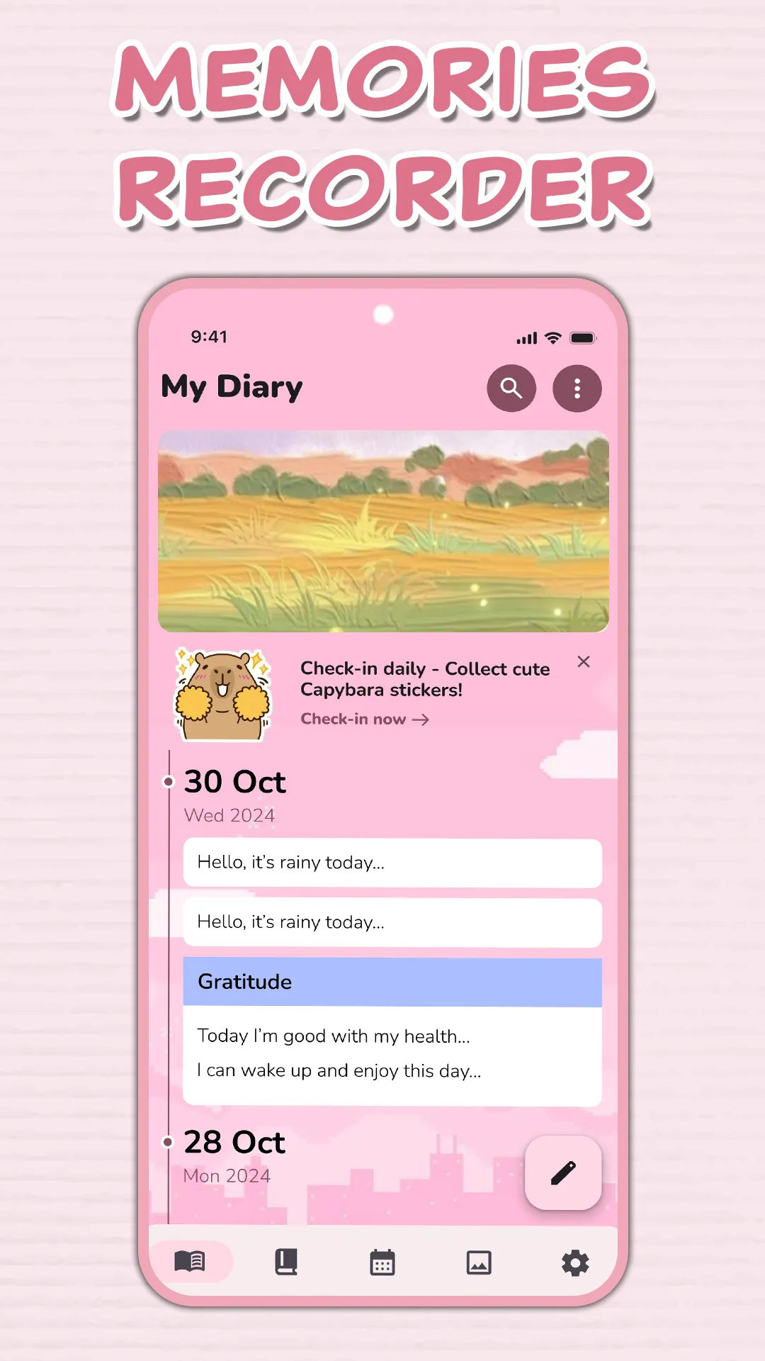 Diary with Fingerprint Lock | Indus Appstore | Screenshot