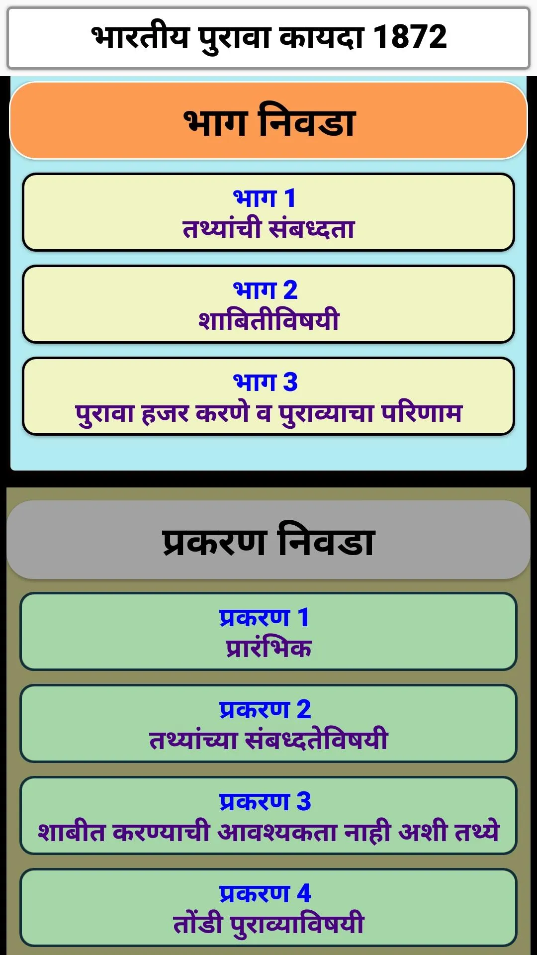 भारतीय पुरावा अधिनियम १८७२ (मर | Indus Appstore | Screenshot