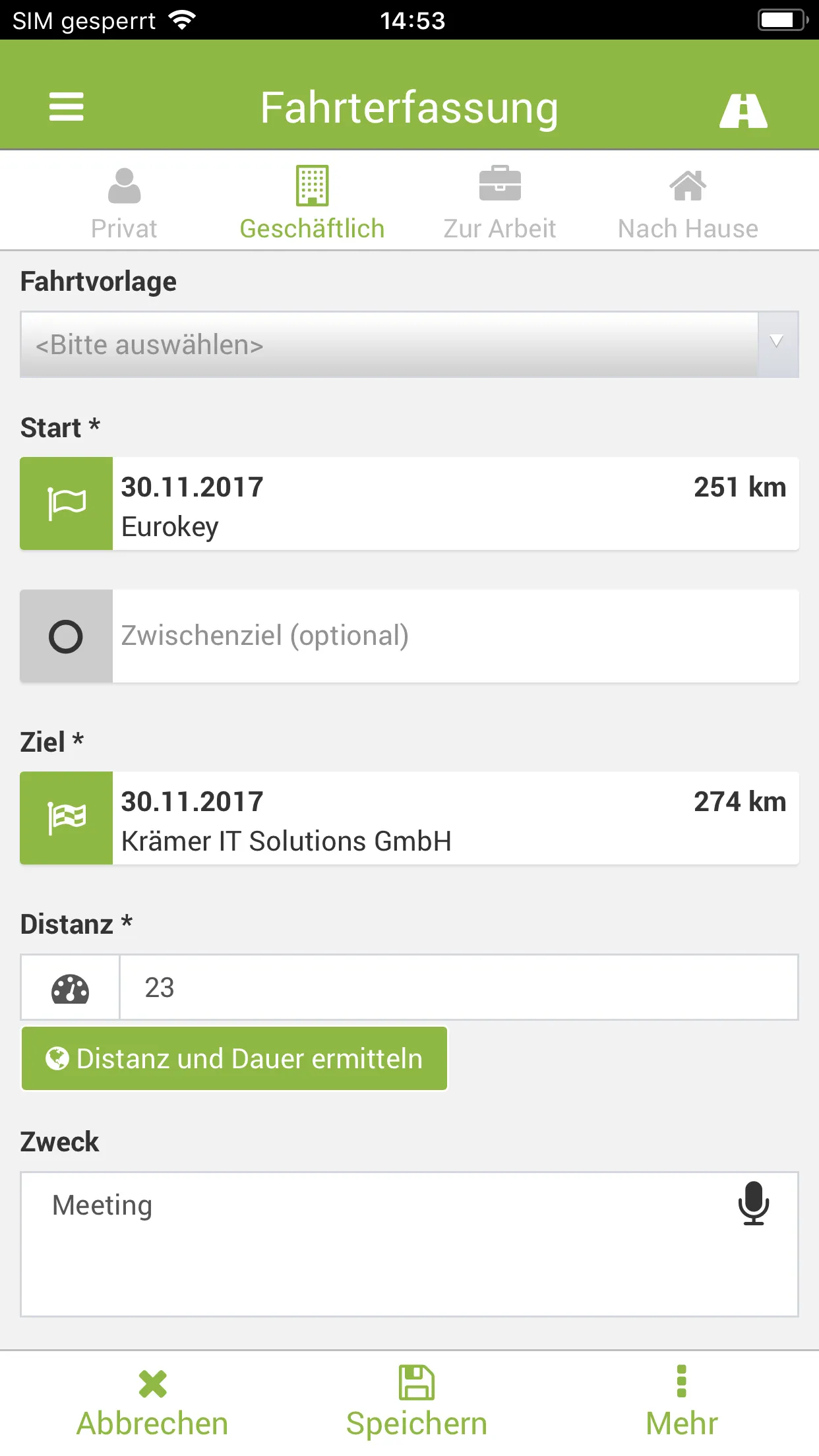 KFZ Fahrtenbuch 6.0 mobile | Indus Appstore | Screenshot