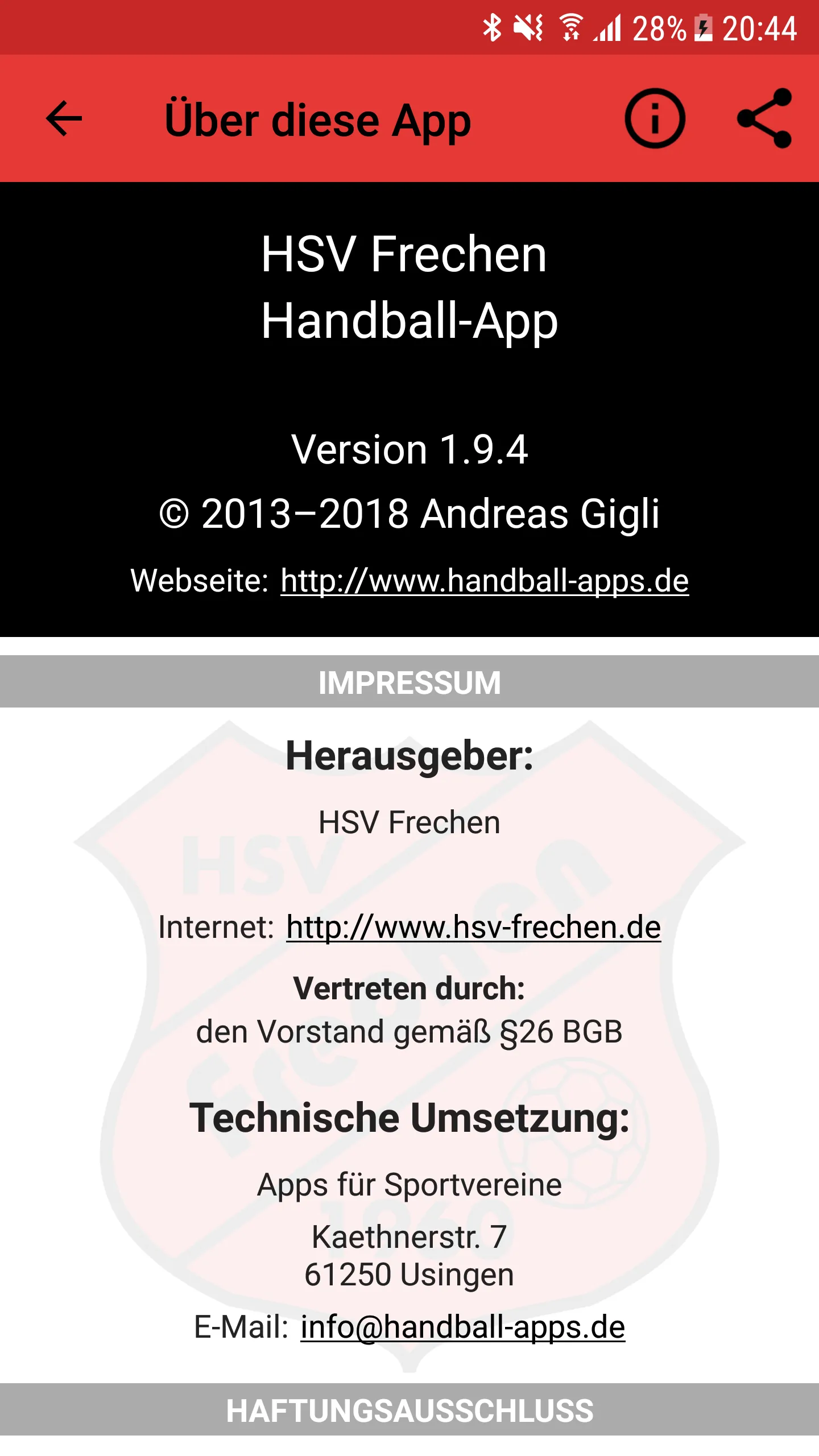 HSV Frechen | Indus Appstore | Screenshot