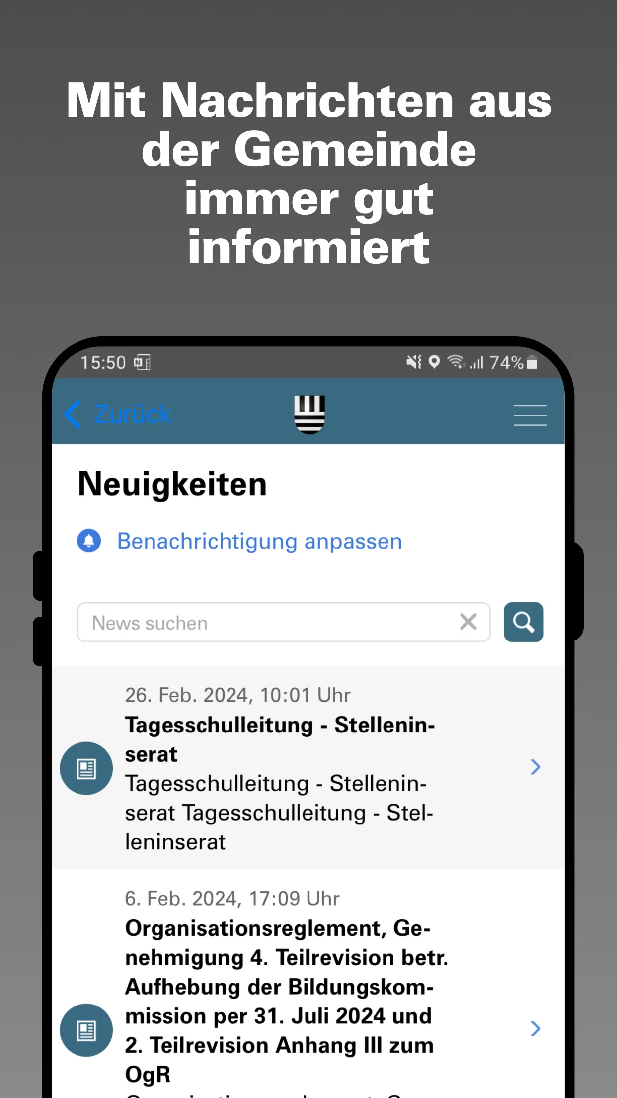 Gemeinde Bremgarten bei Bern | Indus Appstore | Screenshot