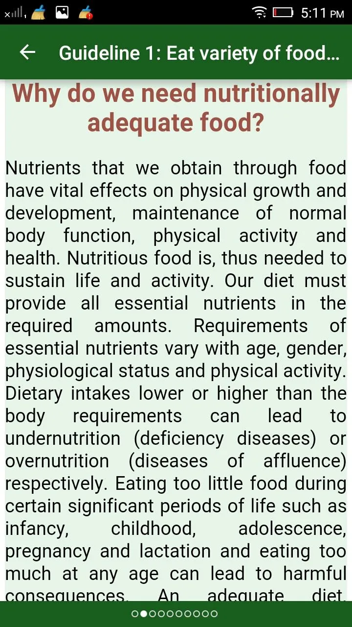 Dietary Guidelines for Indians | Indus Appstore | Screenshot