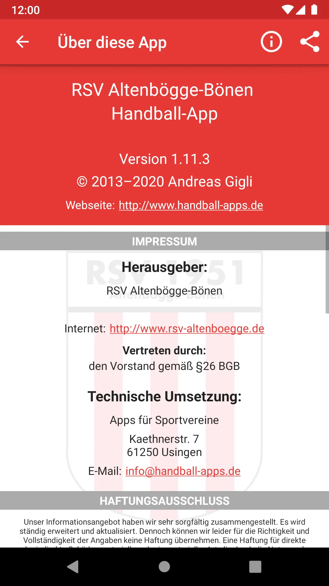 RSV Altenbögge-Bönen | Indus Appstore | Screenshot