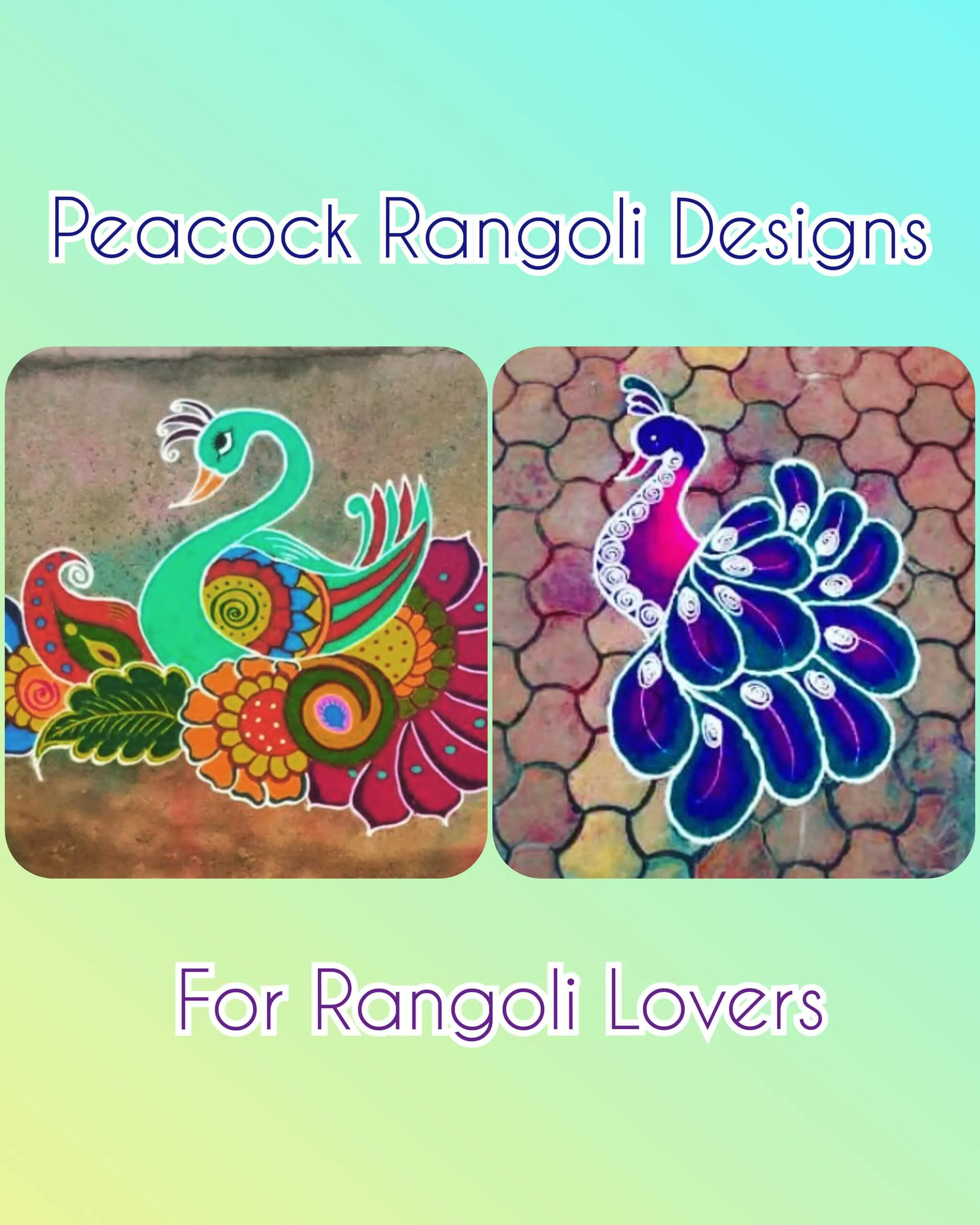 Peacock Rangoli Designs | Indus Appstore | Screenshot