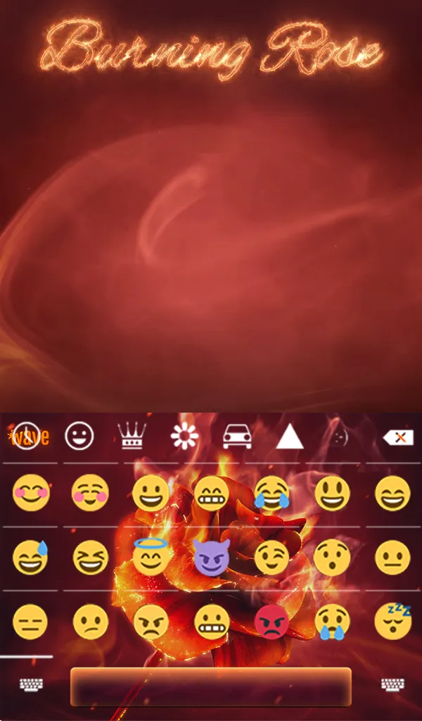 Burning Rose Keyboard Theme | Indus Appstore | Screenshot