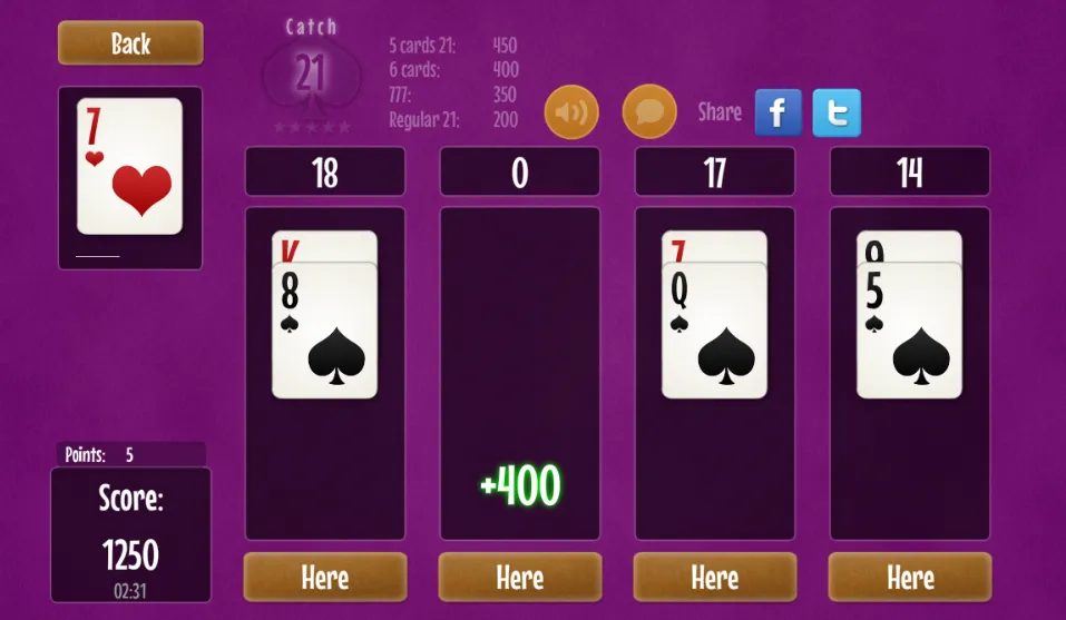 Catch 21 Blackjack Solitaire | Indus Appstore | Screenshot