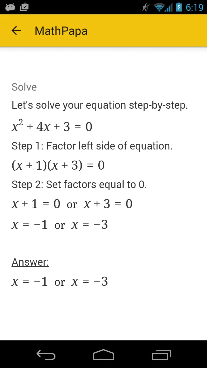 MathPapa - Algebra Calculator | Indus Appstore | Screenshot