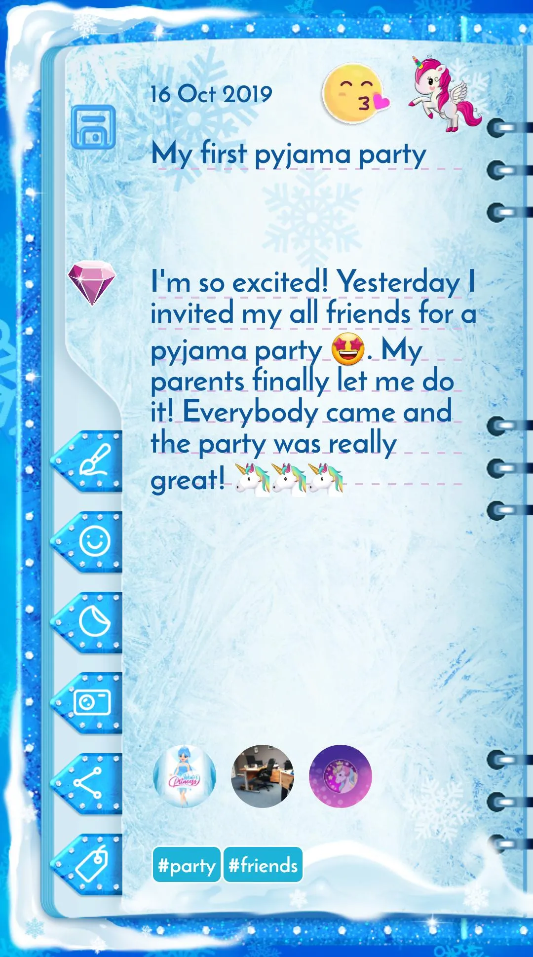 Winter Princess Diary (with lo | Indus Appstore | Screenshot