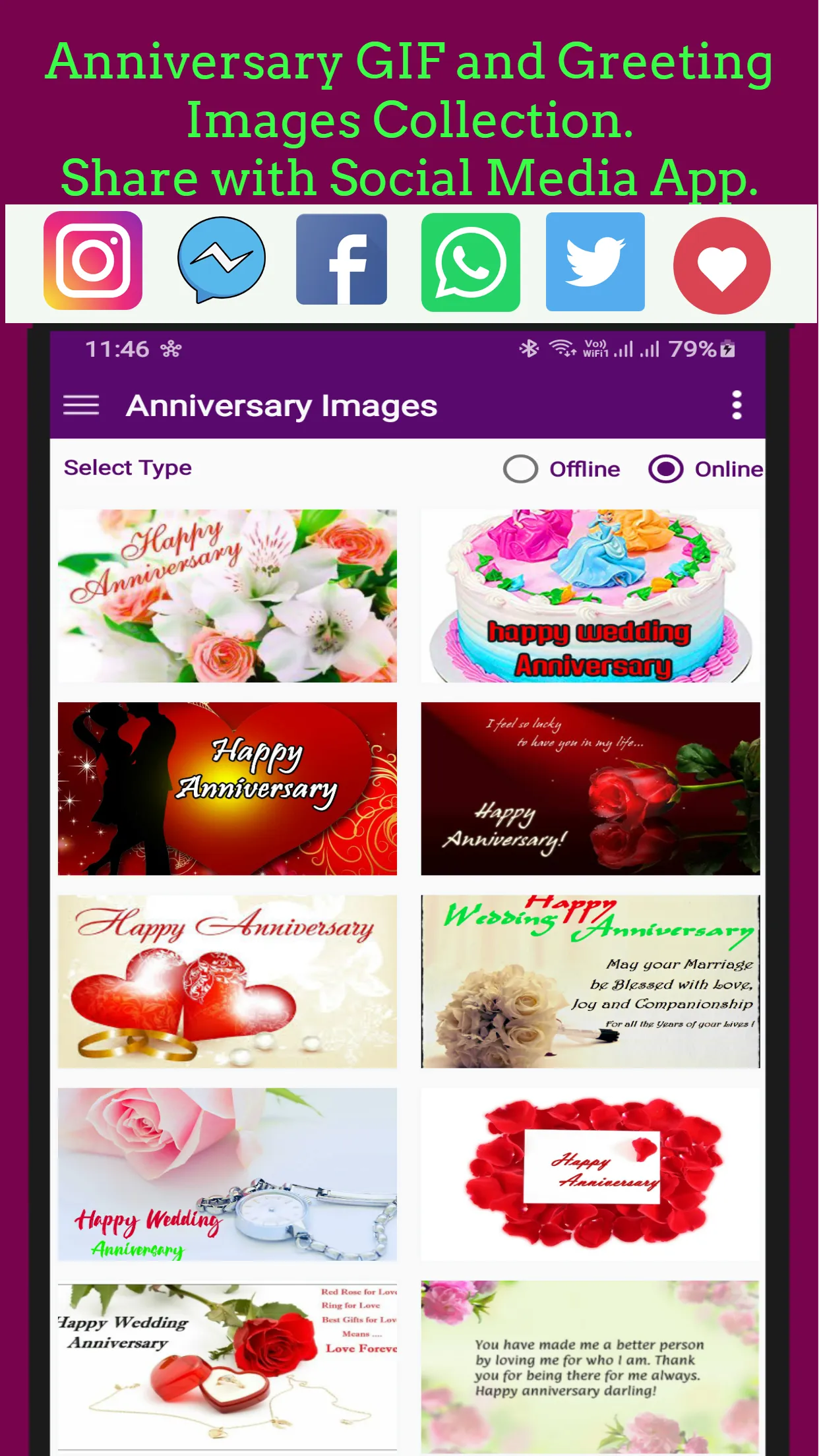 Anniversary Greeting GIF | Indus Appstore | Screenshot