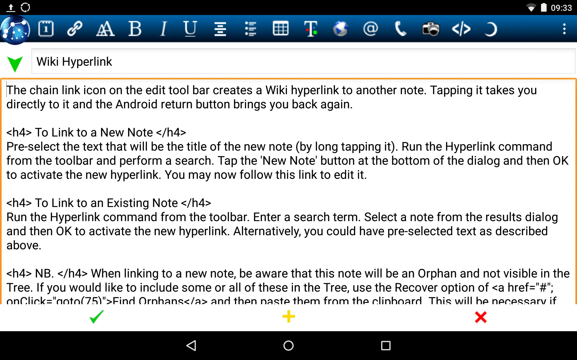 NoteLynX Outliner Mindmap Wiki | Indus Appstore | Screenshot