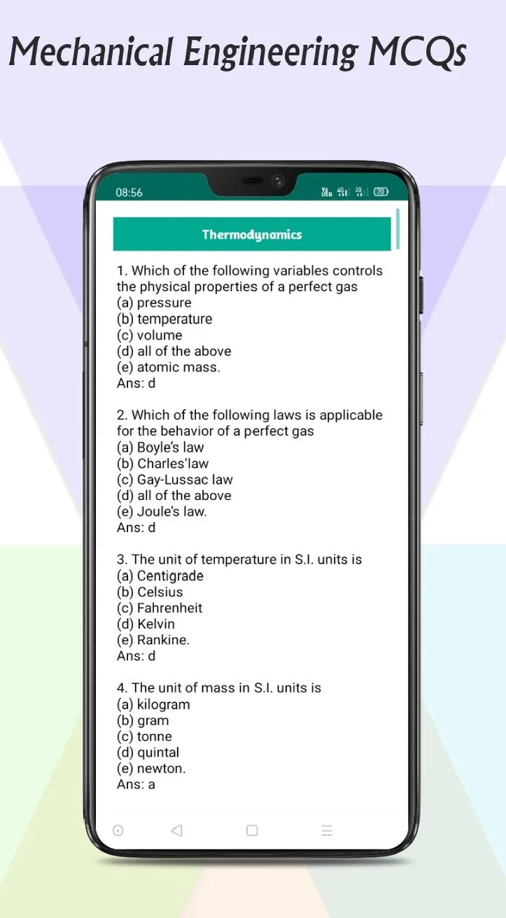 Mechanical Engineering MCQs | Indus Appstore | Screenshot