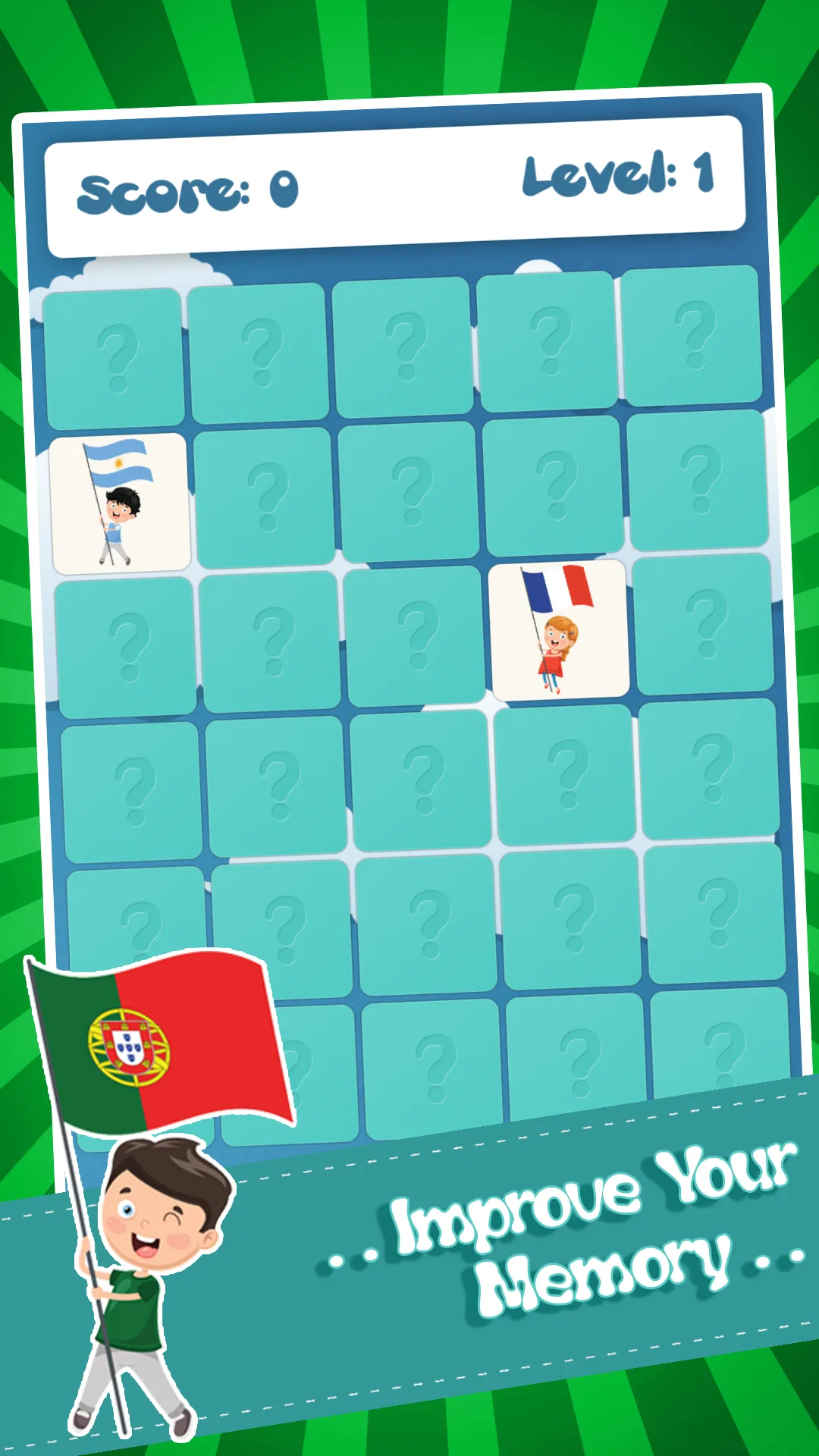 Memory Game Flags | Indus Appstore | Screenshot