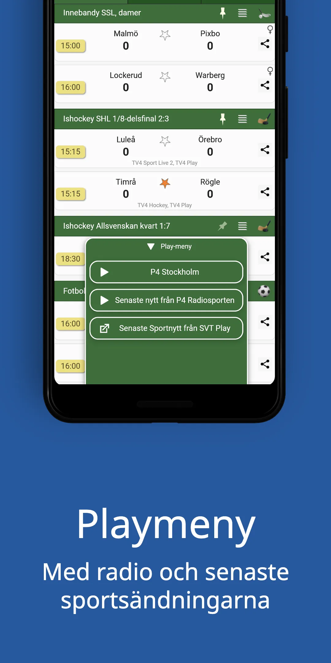 Sportfåne - Målservice SHL PL+ | Indus Appstore | Screenshot