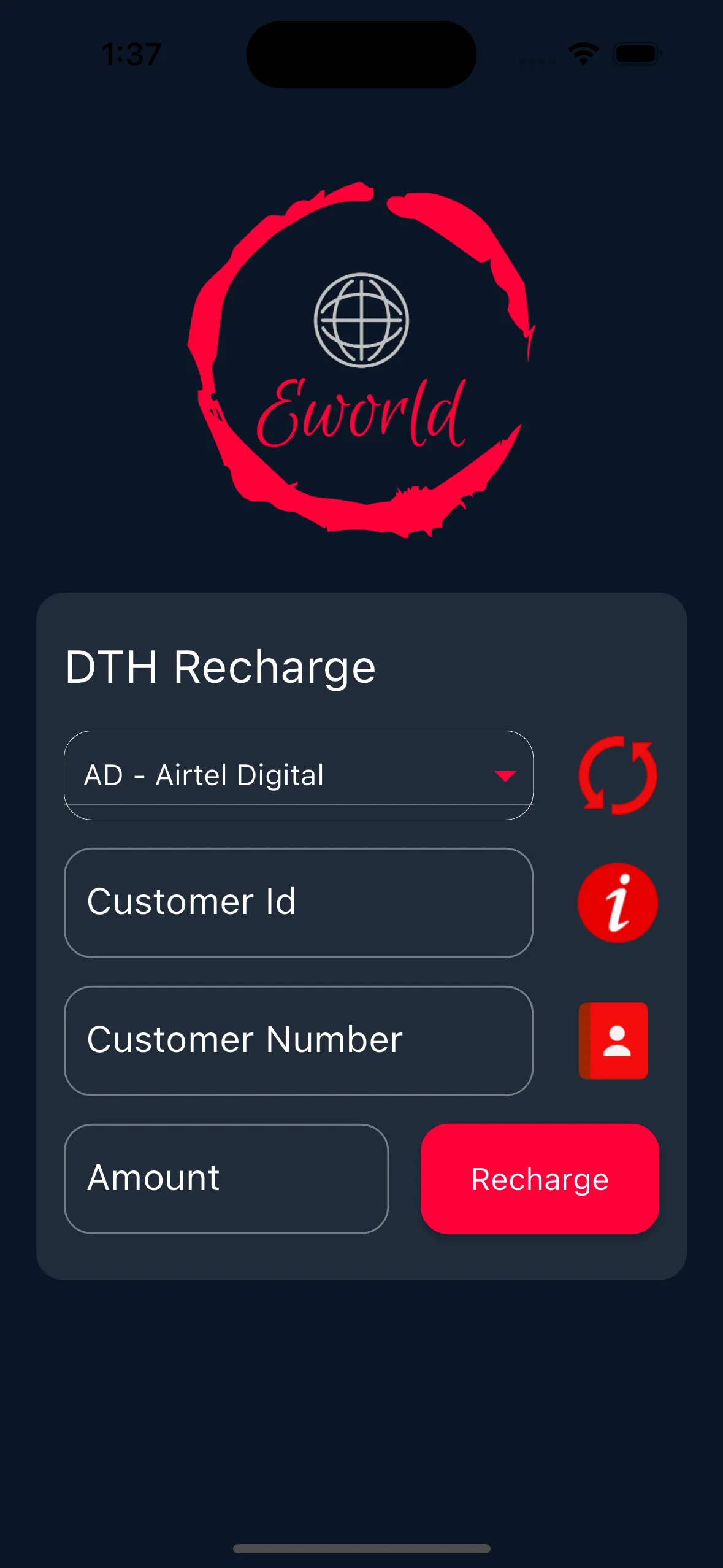 Eworld Multi Recharge | Indus Appstore | Screenshot