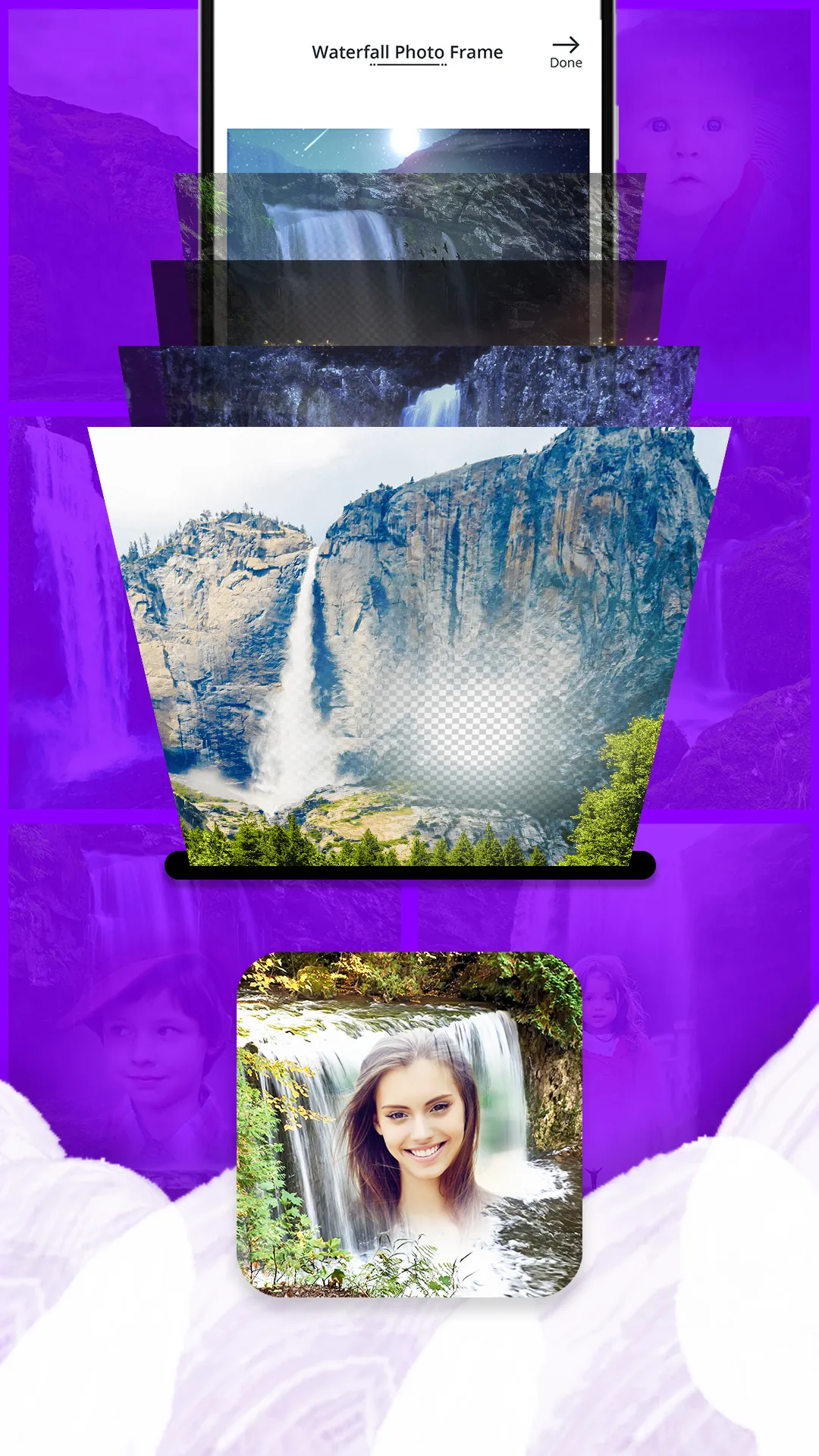 Waterfall Photo Frame | Indus Appstore | Screenshot