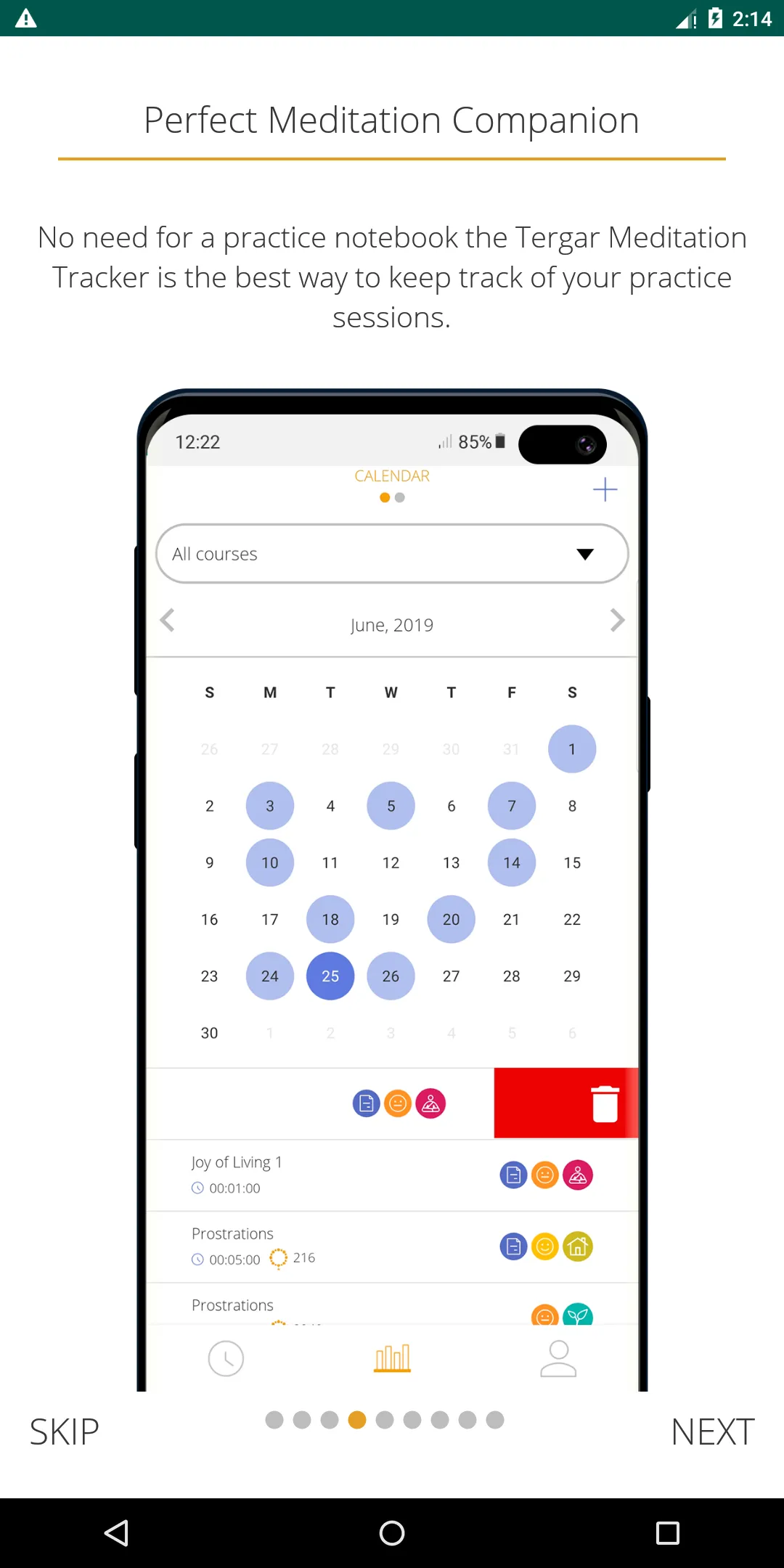 Tergar Meditation Tracker | Indus Appstore | Screenshot