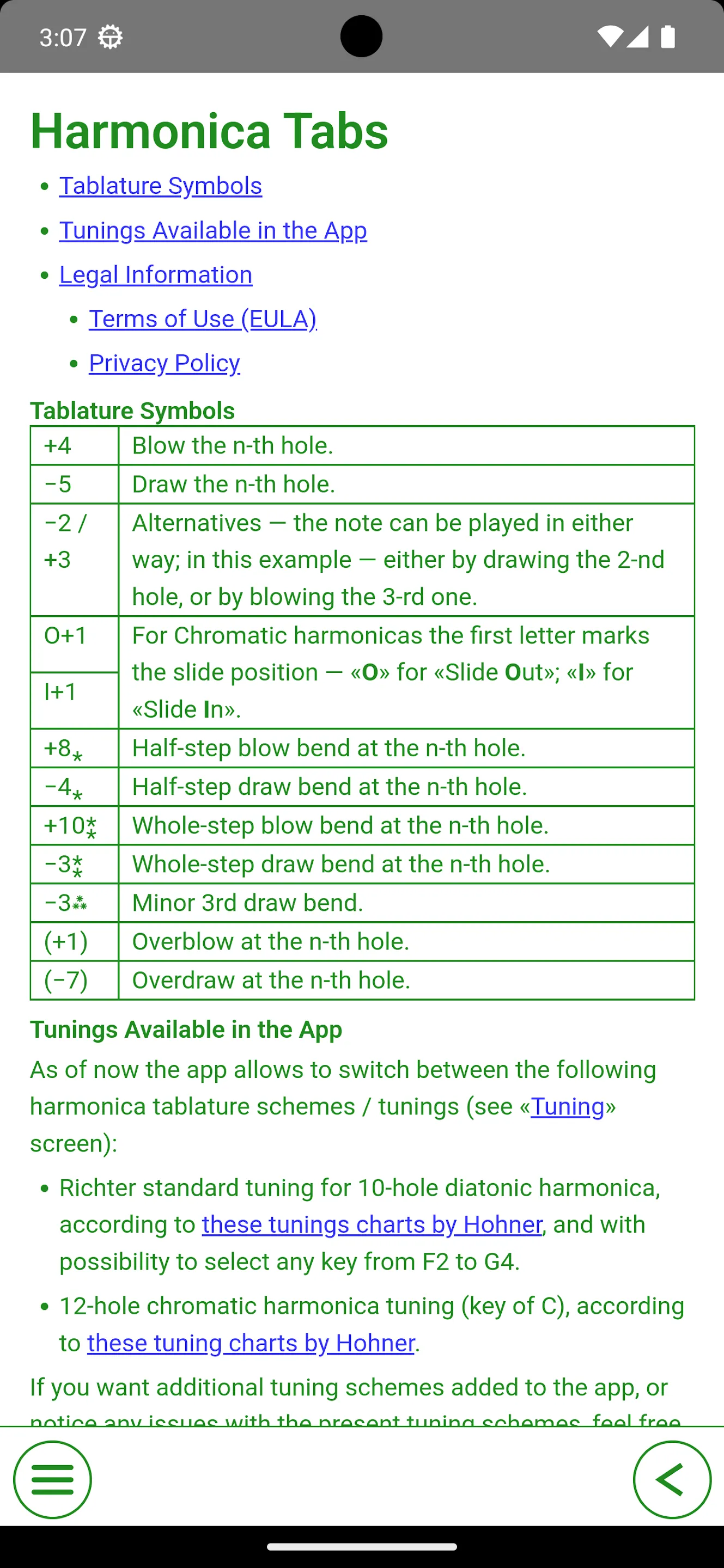 Harmonica Tabs | Indus Appstore | Screenshot