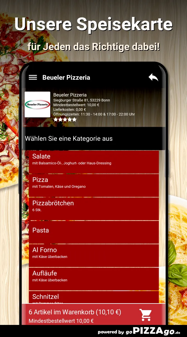 Beueler Pizzeria Bonn | Indus Appstore | Screenshot