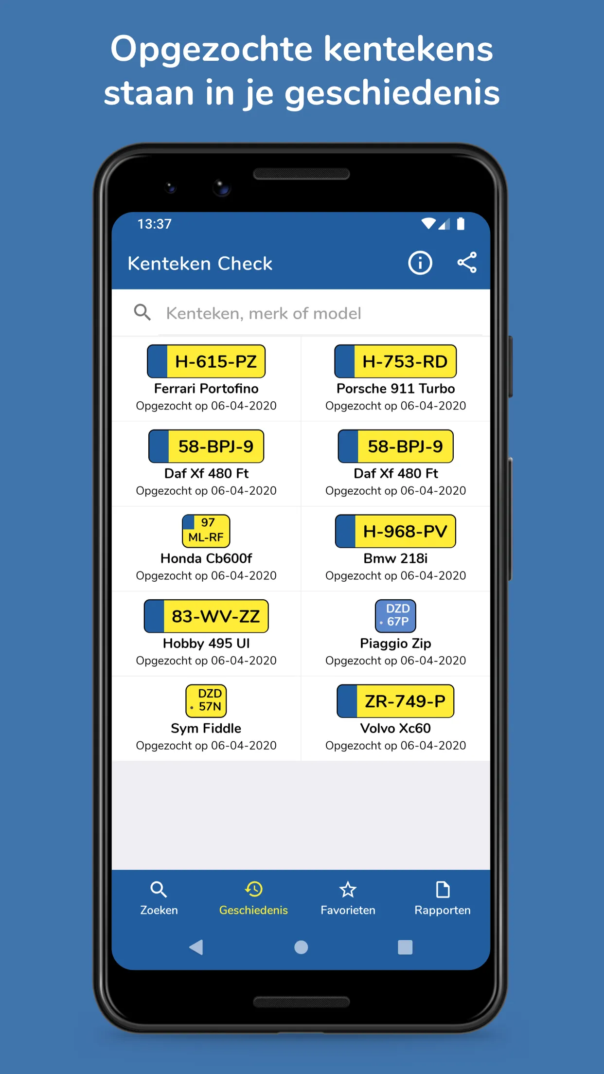 Kenteken Check | Indus Appstore | Screenshot