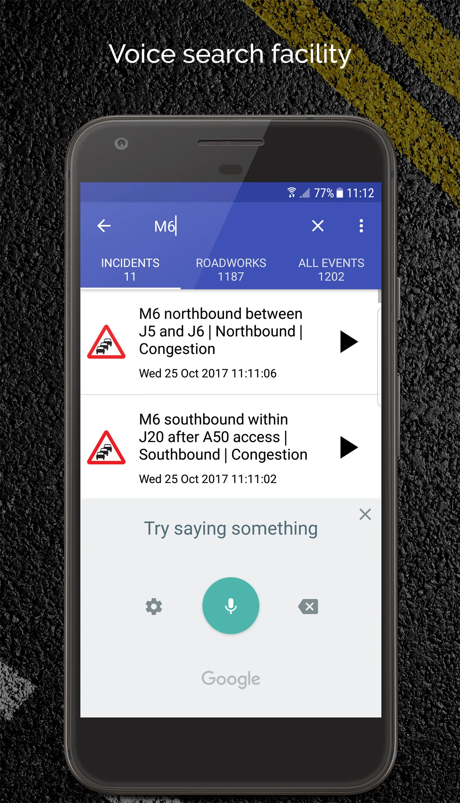 UK Motorway Traffic News | Indus Appstore | Screenshot