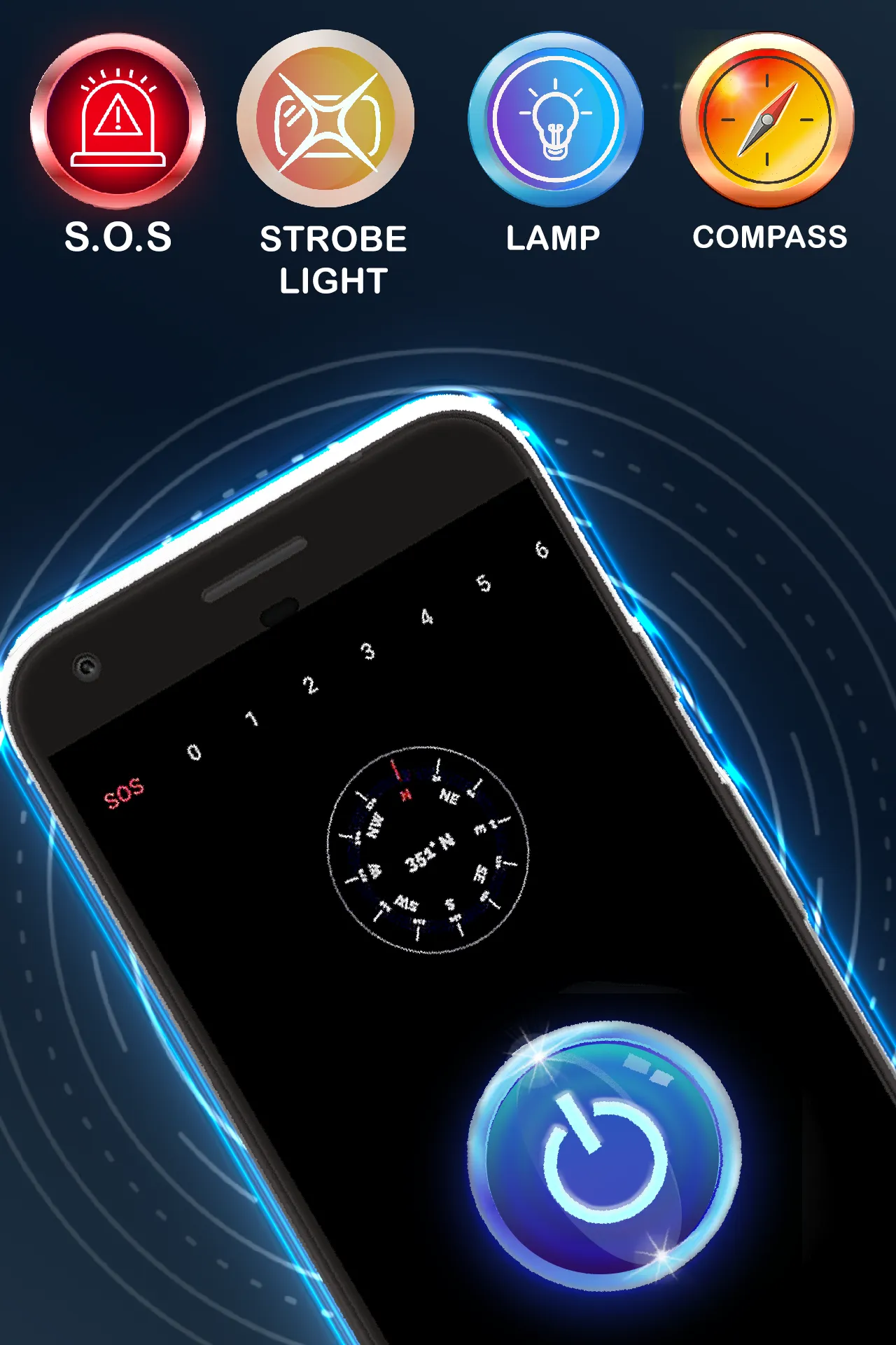 Extreme flashlight compass | Indus Appstore | Screenshot