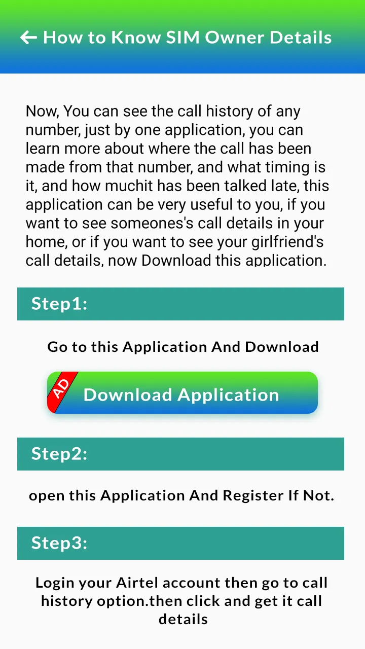 How to Know SIM Owner Details | Indus Appstore | Screenshot