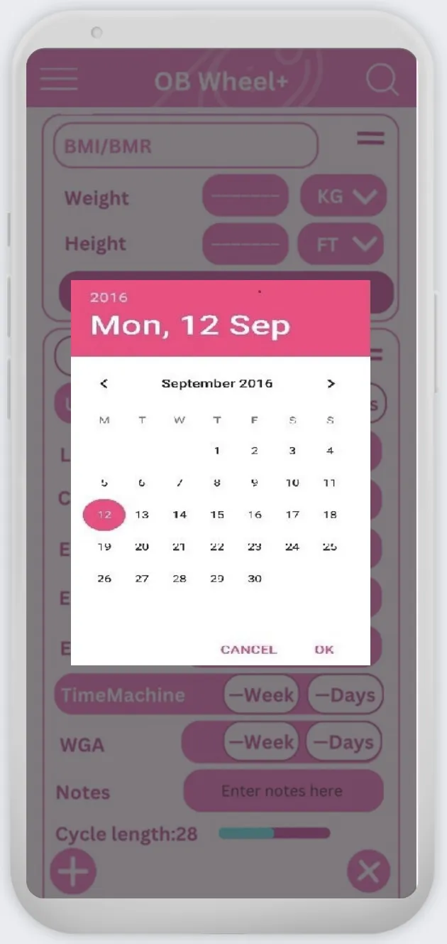 OB Wheel+: BMI, Pregnancy calc | Indus Appstore | Screenshot