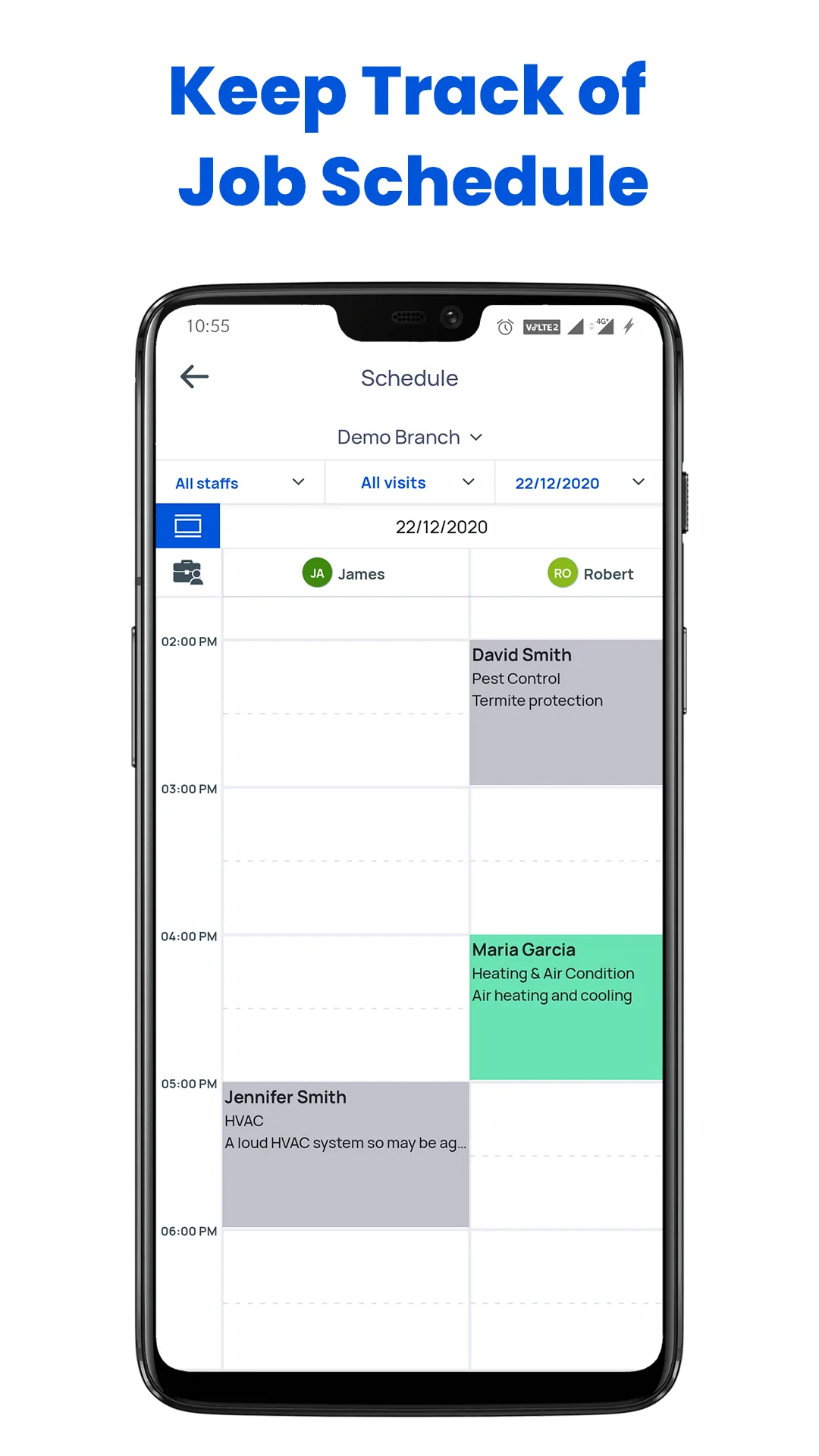 Field Service Scheduling App | Indus Appstore | Screenshot