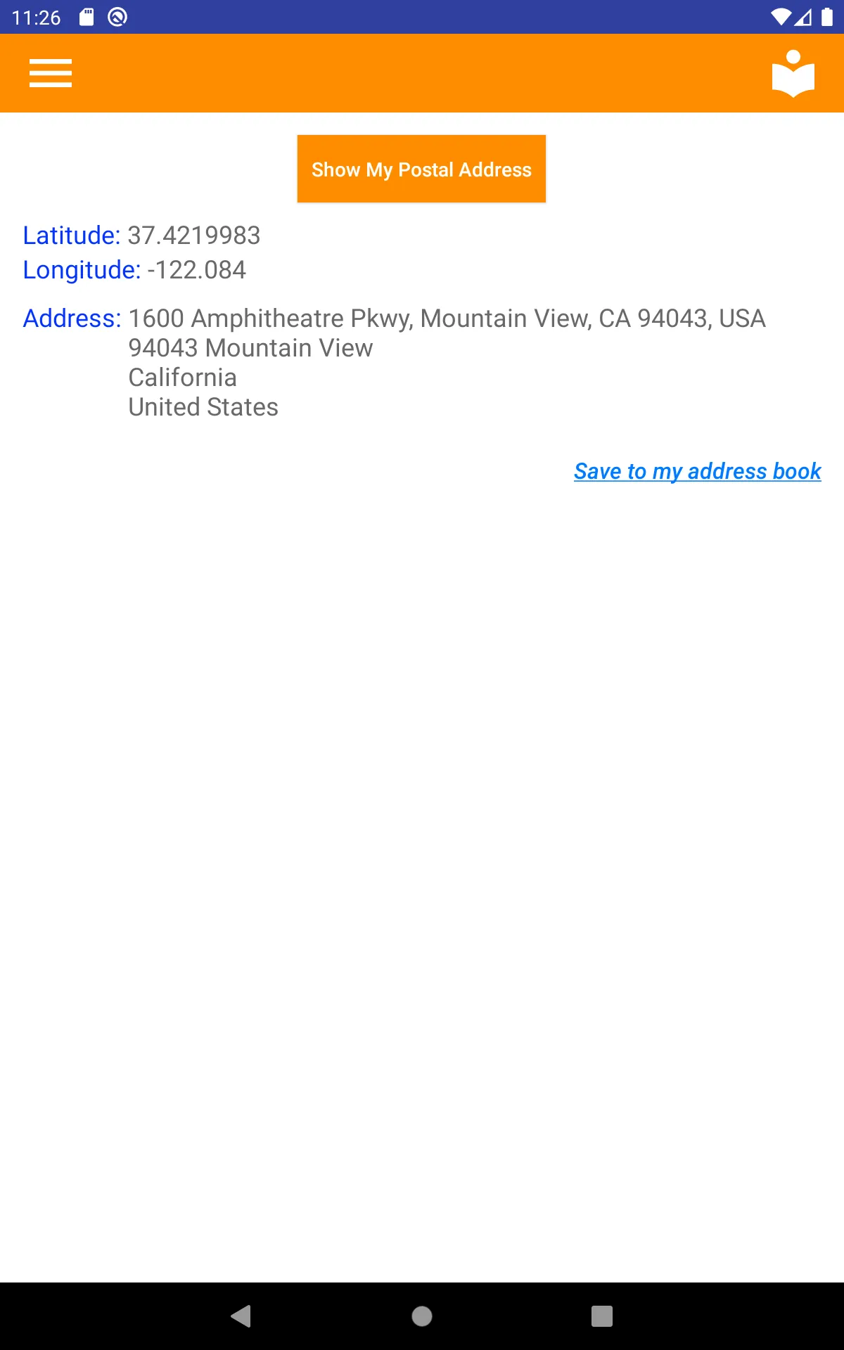 Show My Postal Address | Indus Appstore | Screenshot