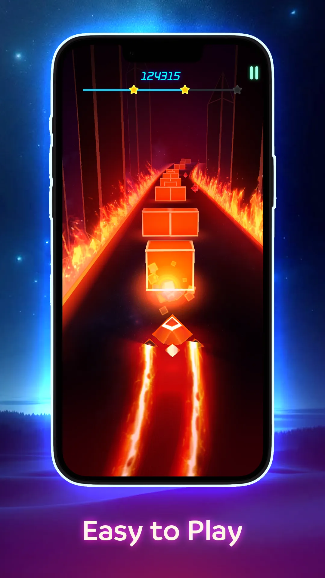 Beat Rush: Cyber Neon Rhythm | Indus Appstore | Screenshot