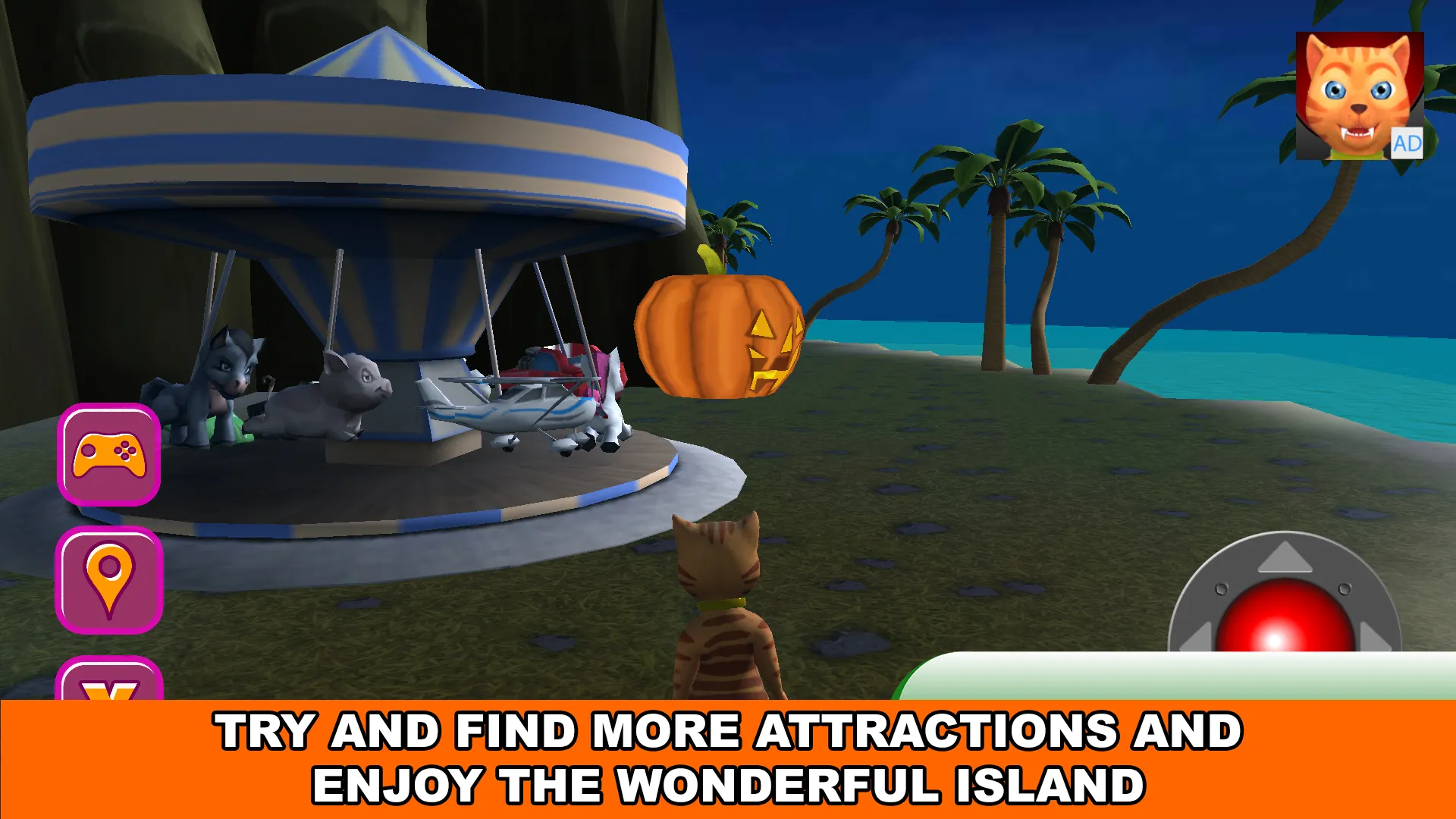 Halloween Cat Theme Park 3D | Indus Appstore | Screenshot