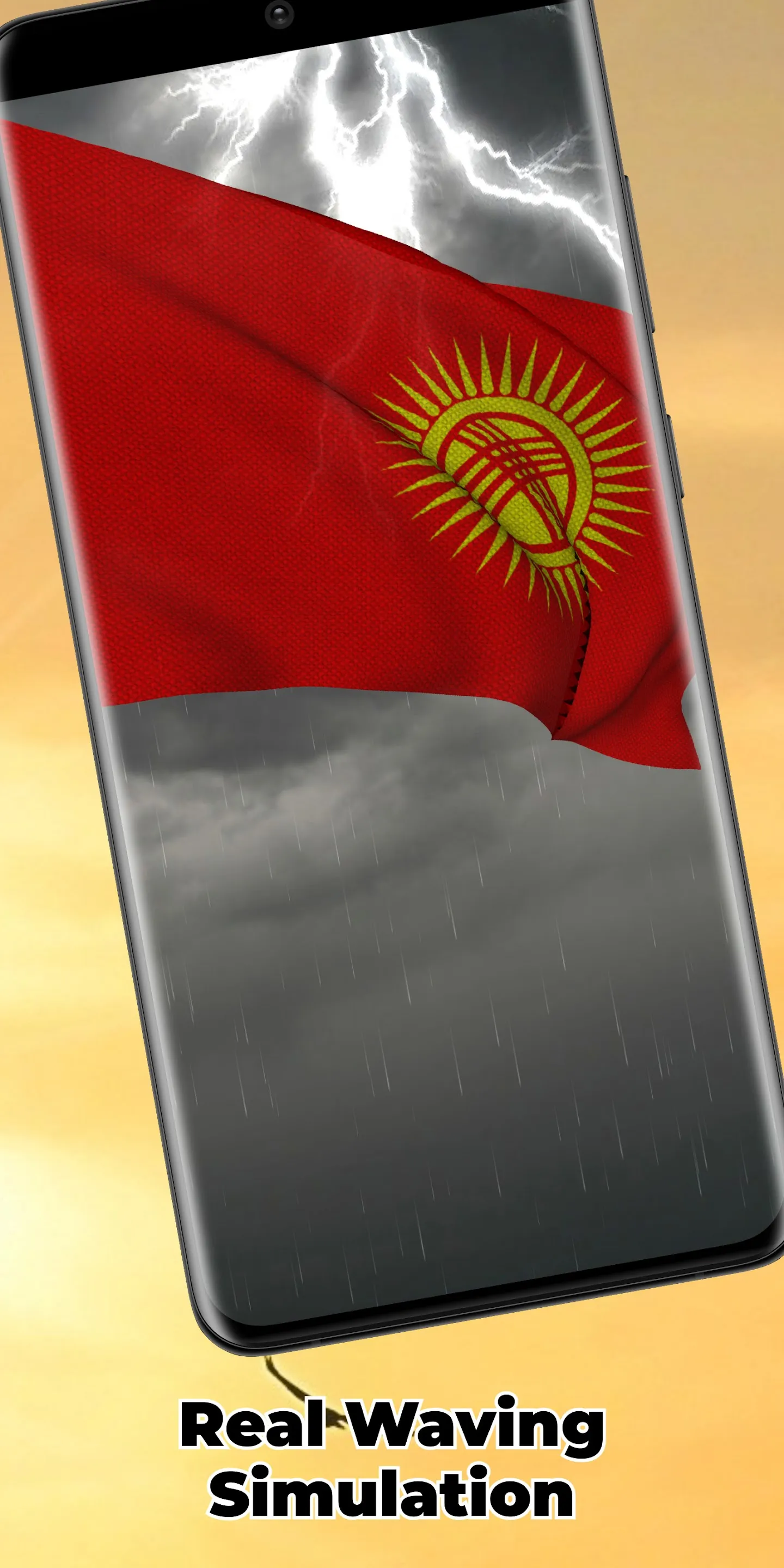 Kyrgyzstan Flag Live Wallpaper | Indus Appstore | Screenshot