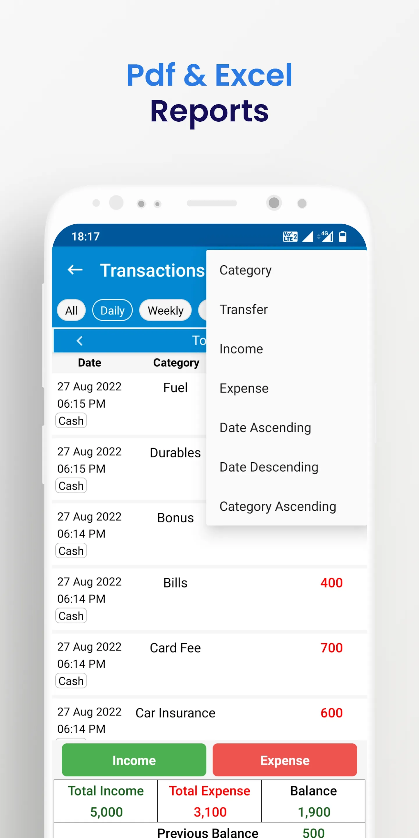 Income Expense- daily expenses | Indus Appstore | Screenshot