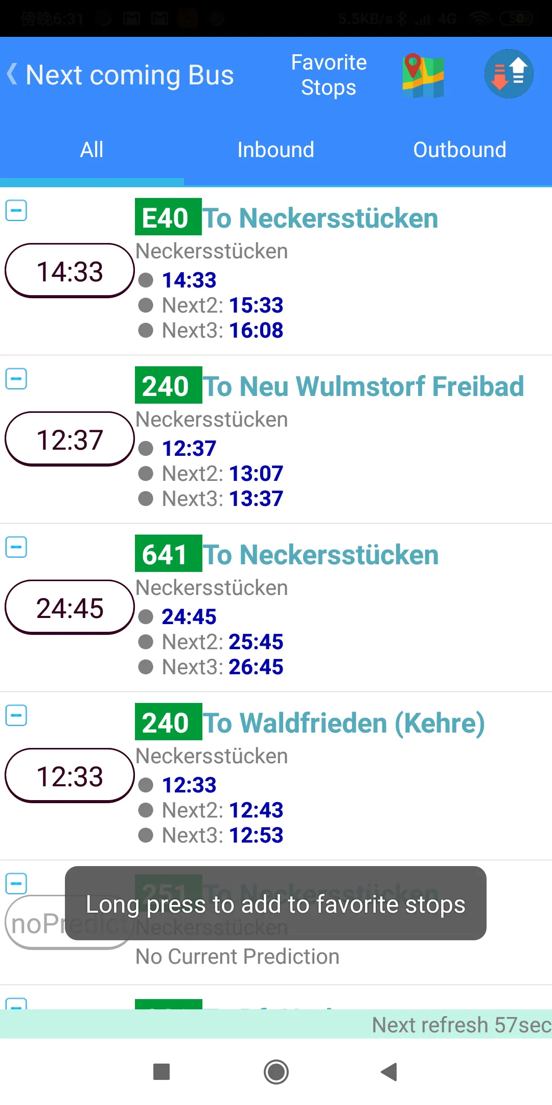 Hamburg HVV Bus Timetable | Indus Appstore | Screenshot